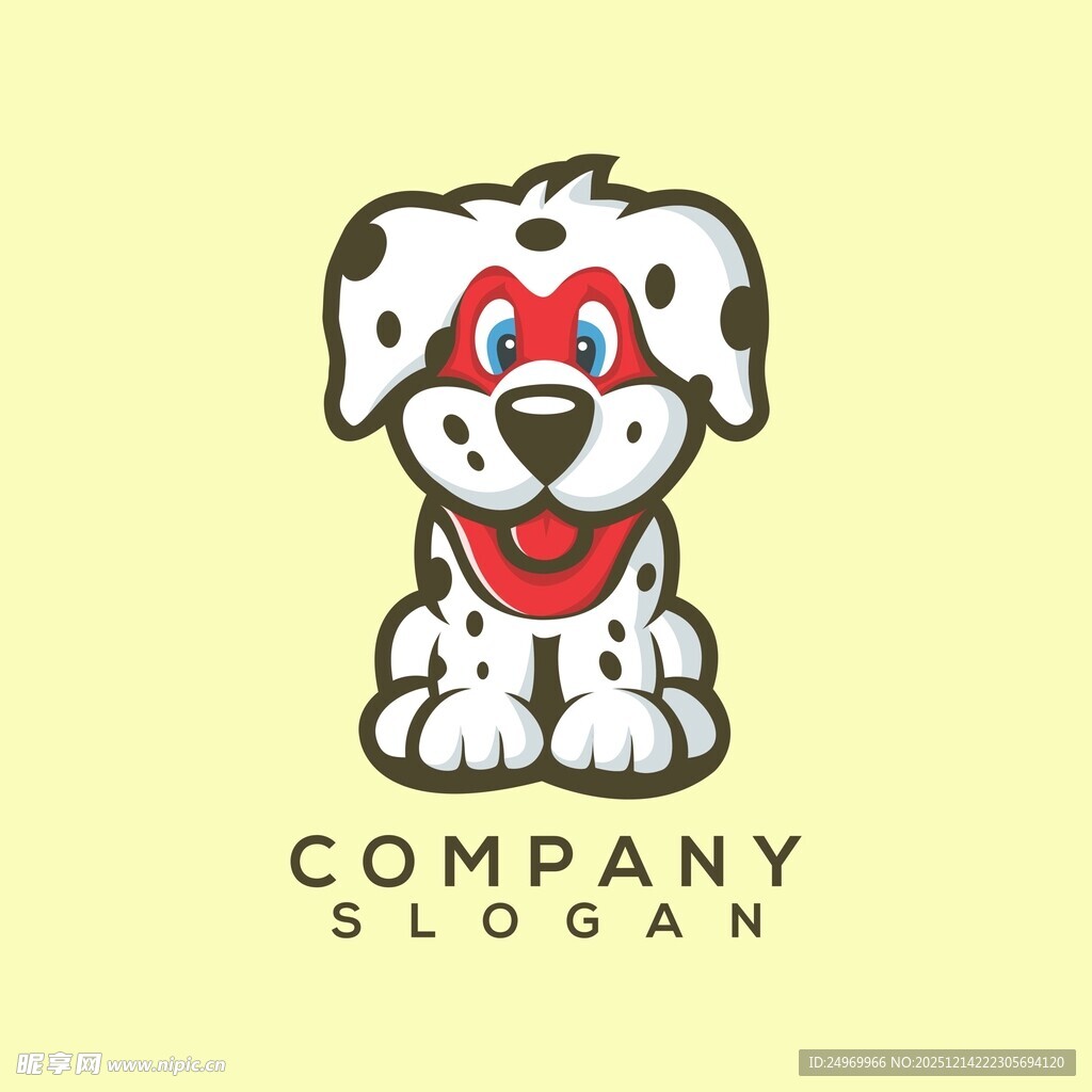 可爱斑点狗卡通形象