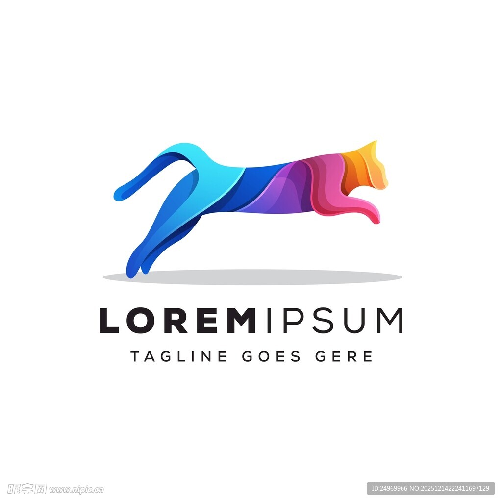 多彩猎豹标志设计