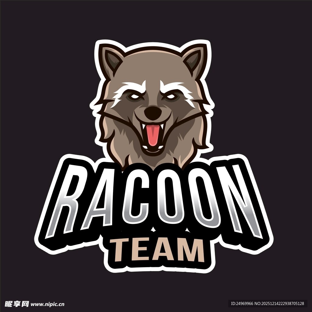 浣熊团队标志设计