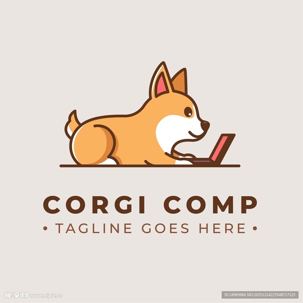 柯基电脑公司标志设计