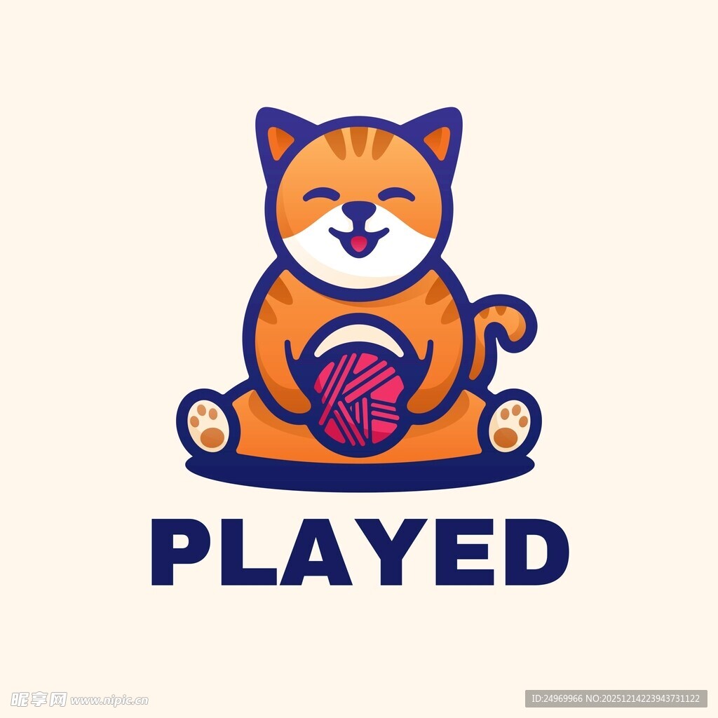 玩毛线的快乐猫咪