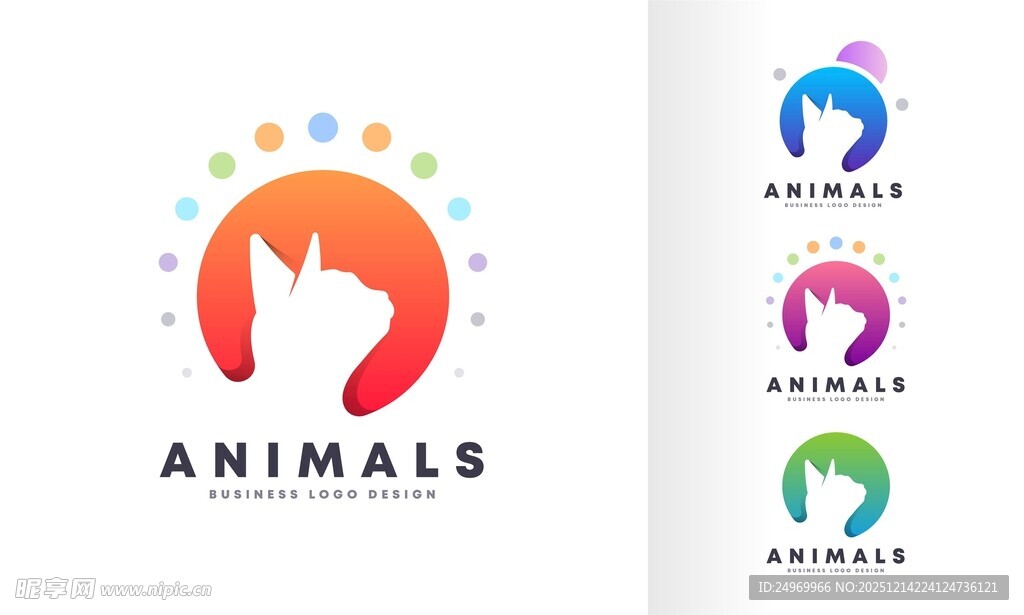 多彩动物标志设计