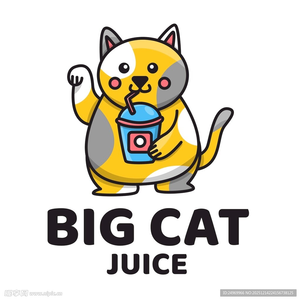 大猫果汁卡通形象