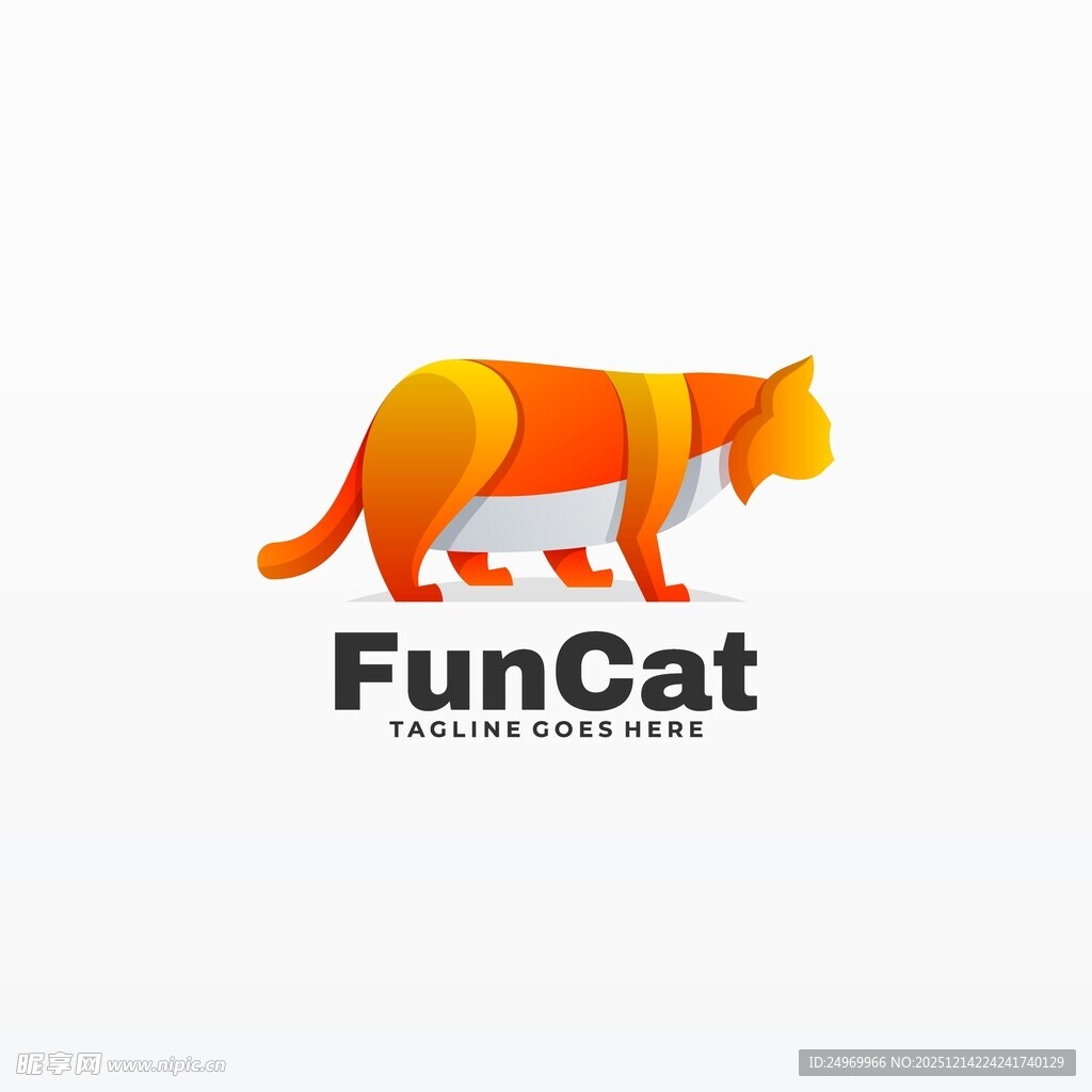 趣味猫咪标志设计