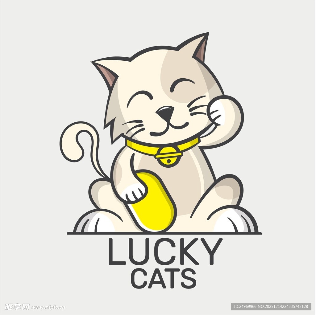 幸运猫咪卡通形象