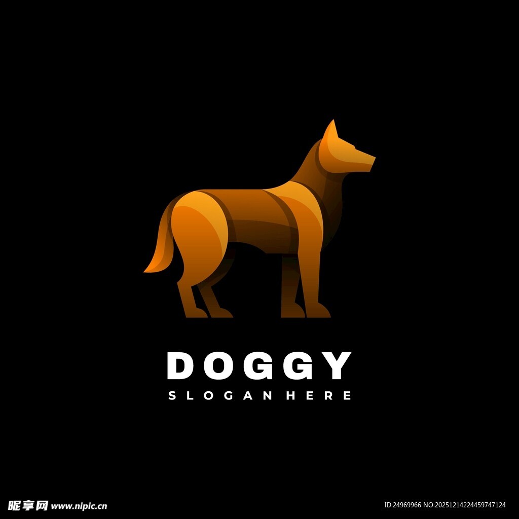 简约风狗狗标志设计