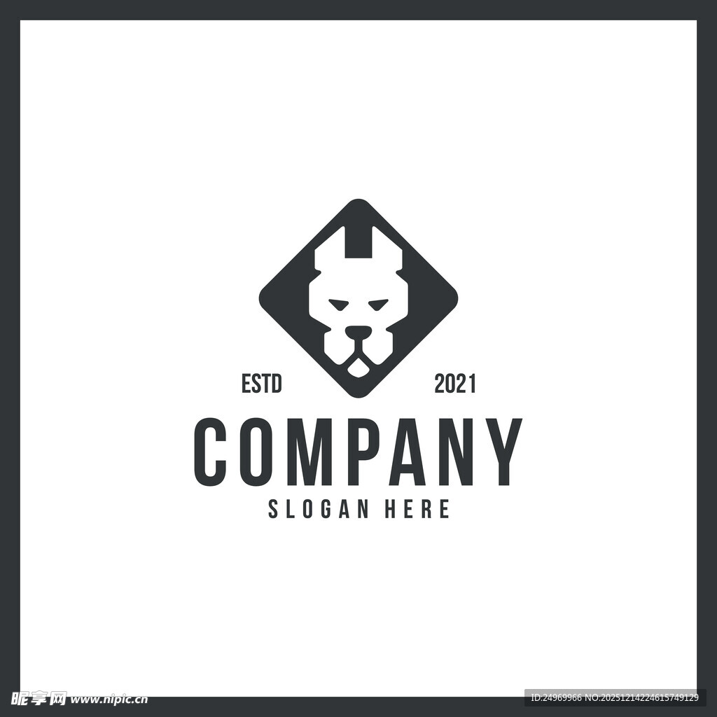 简约兔子公司标志设计