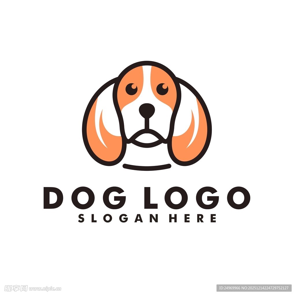 可爱小狗标志设计