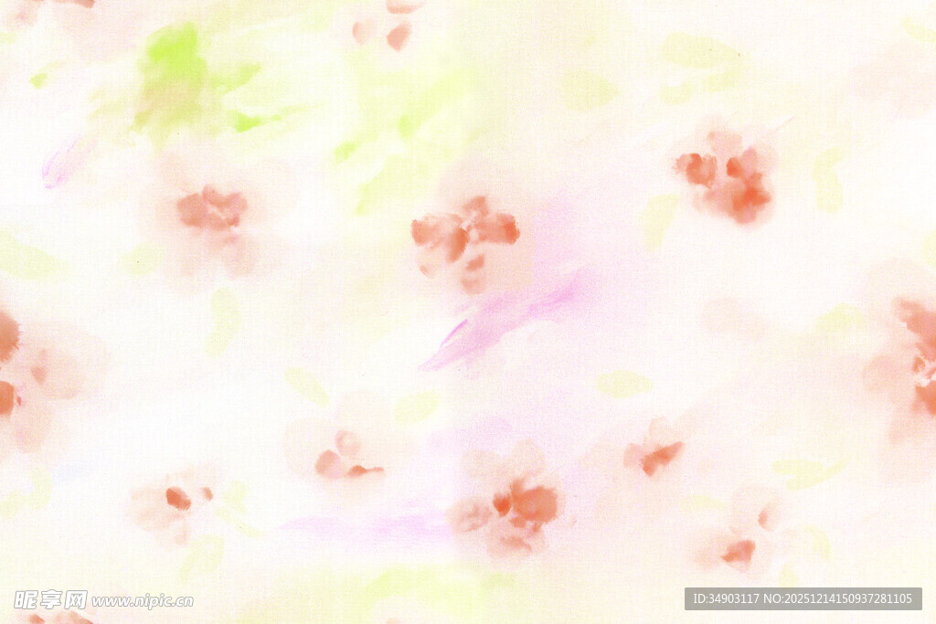 梦幻水彩花卉背景图