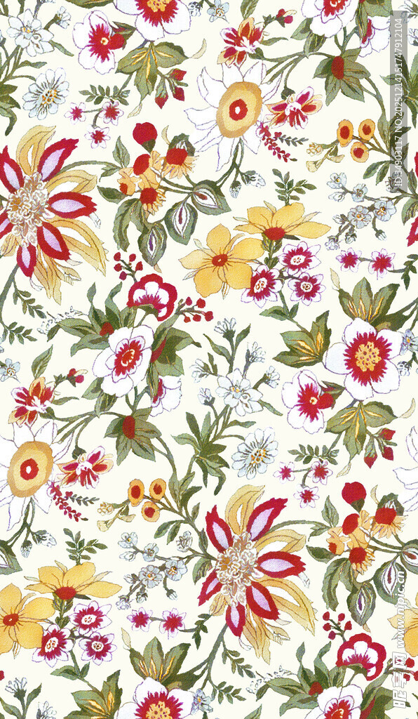 花卉图案背景纹理