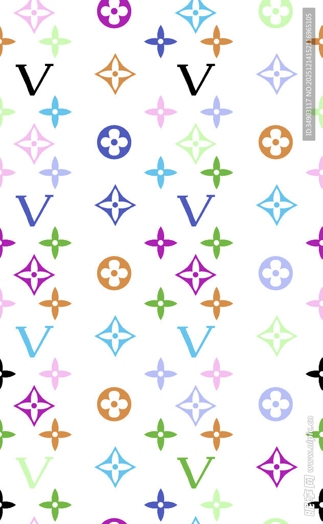 多彩LV图案背景