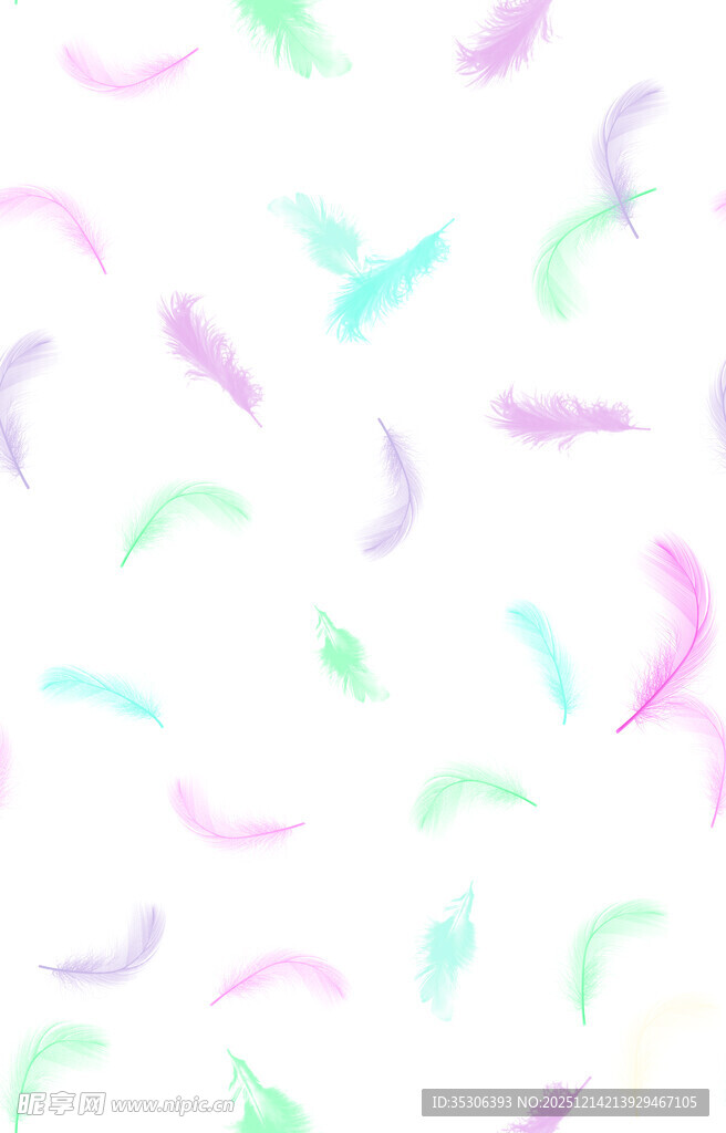 梦幻羽毛图案背景