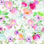 水彩花卉图案 清新浪漫风