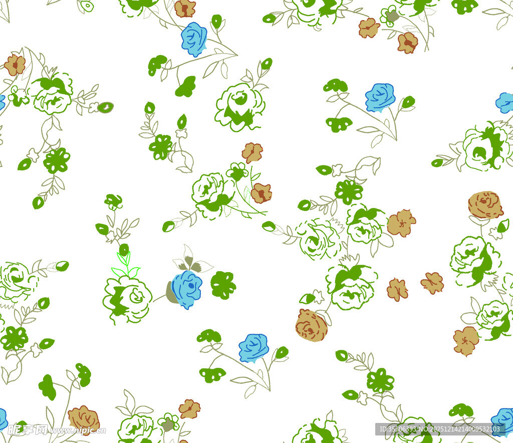 清新花卉图案背景