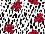 红黑豹纹图案纹理设计