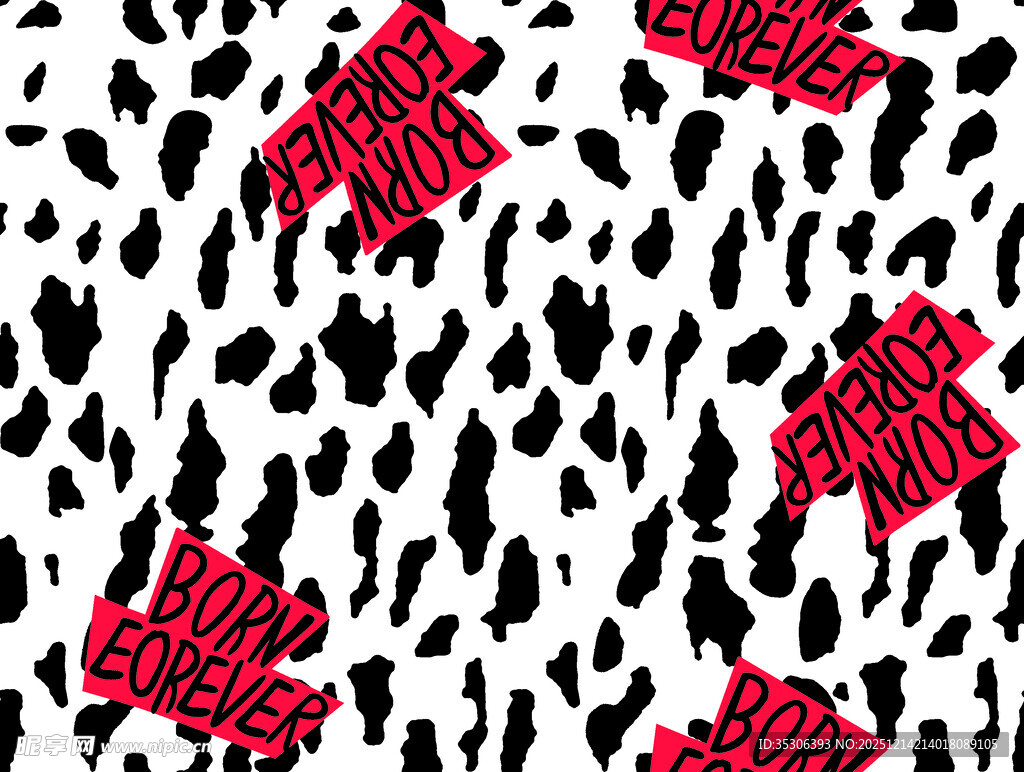 红黑豹纹图案纹理设计