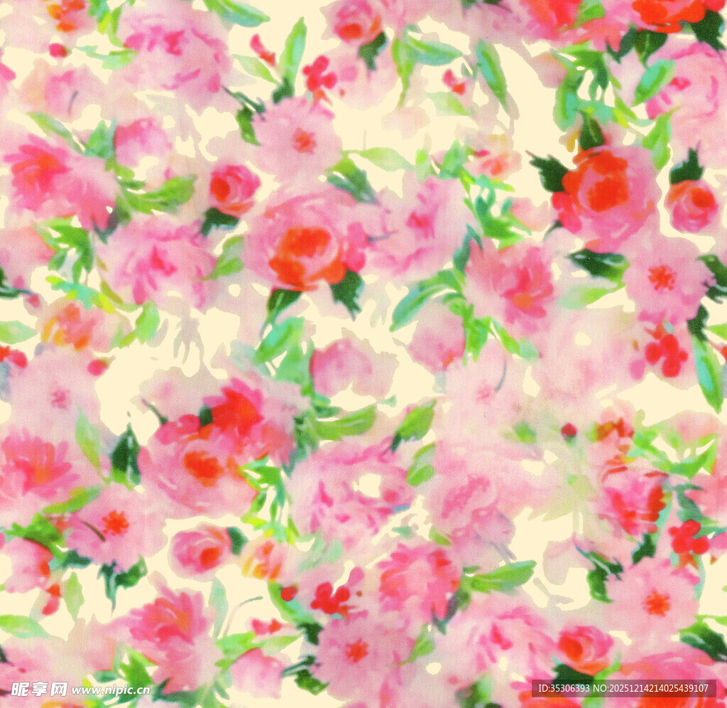 粉色花卉图案背景