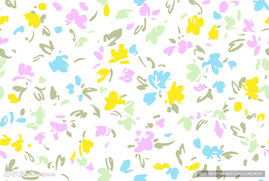 清新碎花图案背景