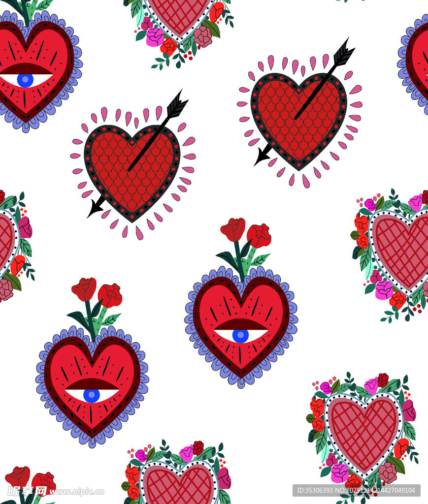 爱心图案装饰艺术设计