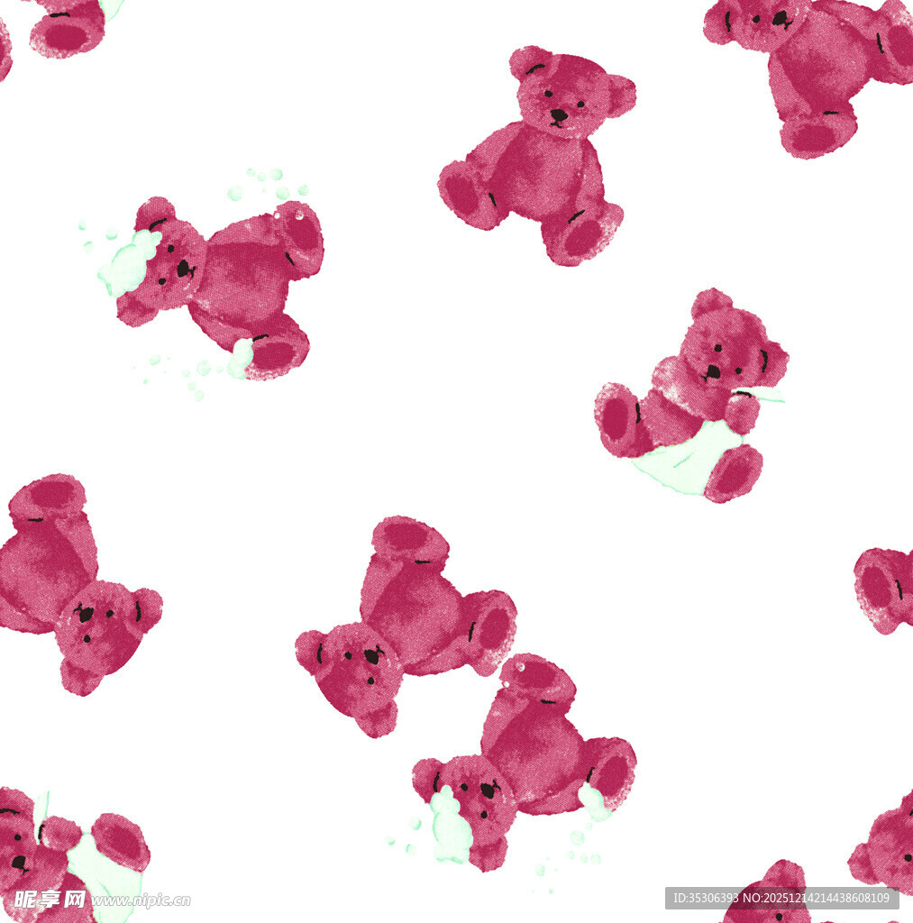 粉色小熊图案背景