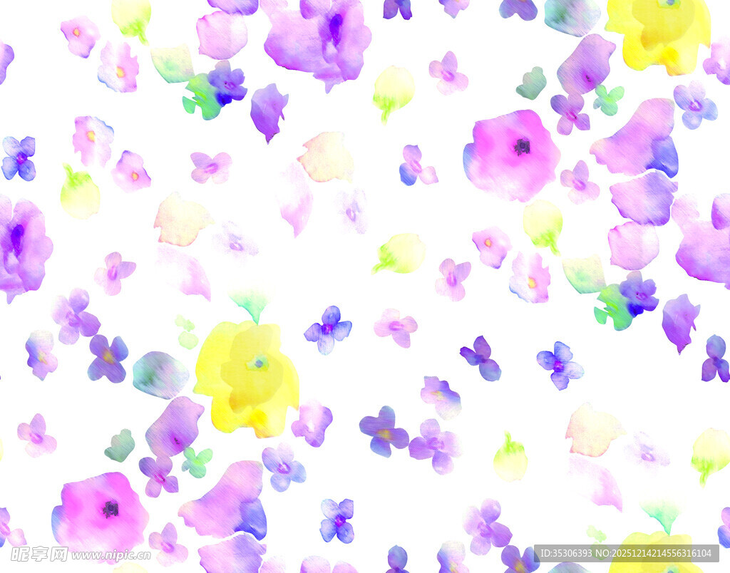 梦幻花卉蝴蝶图案背景