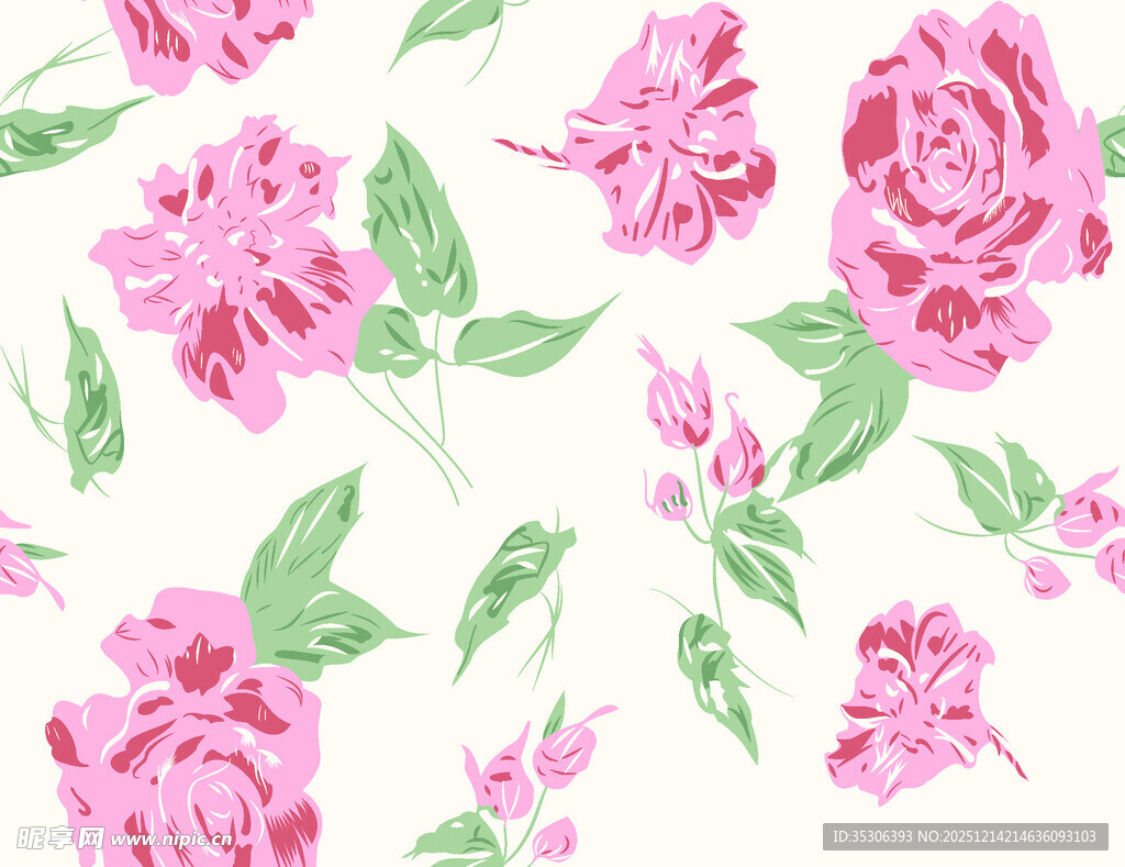 粉色花卉图案背景