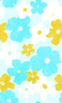 蓝黄花朵图案背景