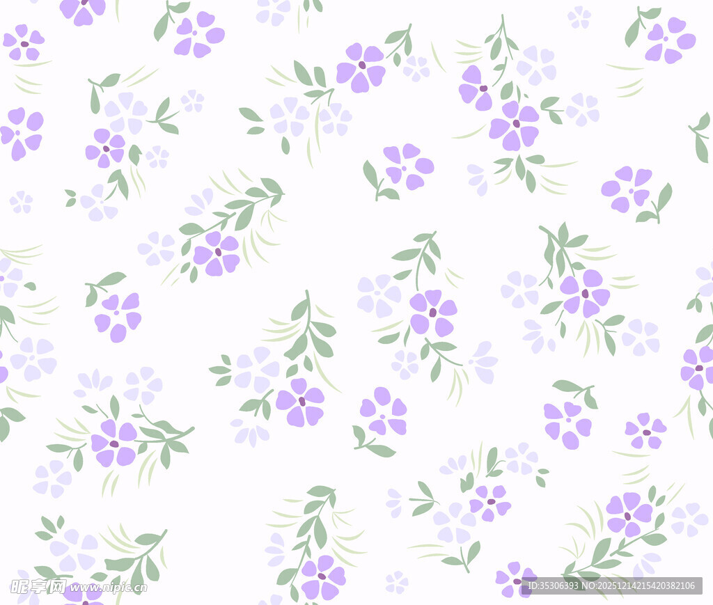 淡紫色花卉图案背景