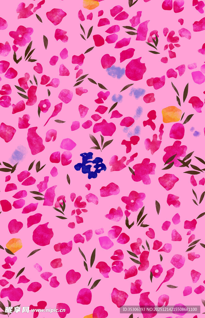 粉色花卉图案背景