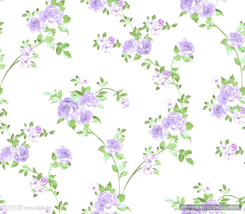 紫色花卉图案背景