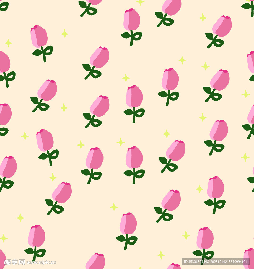 粉色玫瑰图案背景