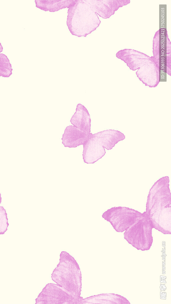 淡紫色蝴蝶无缝图案背景