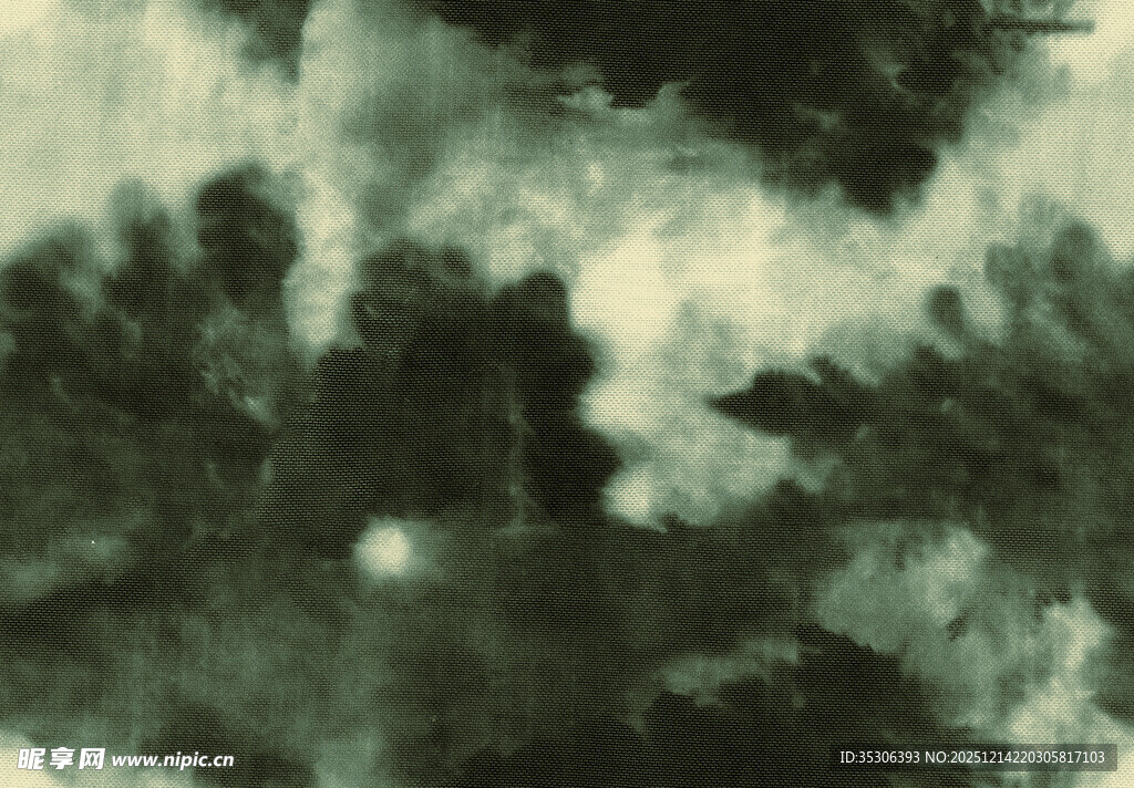 抽象水墨风格森林图景