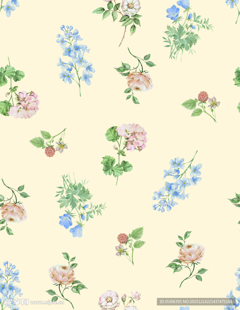 复古花卉图案背景