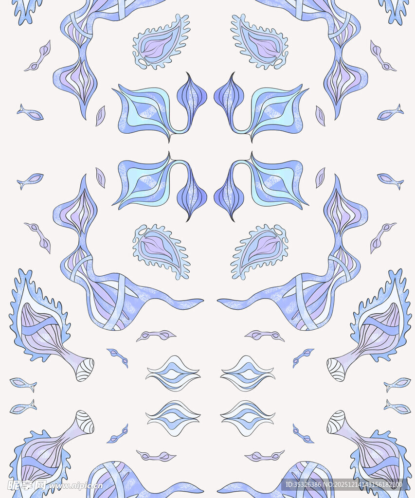 蓝紫色几何图案装饰花纹