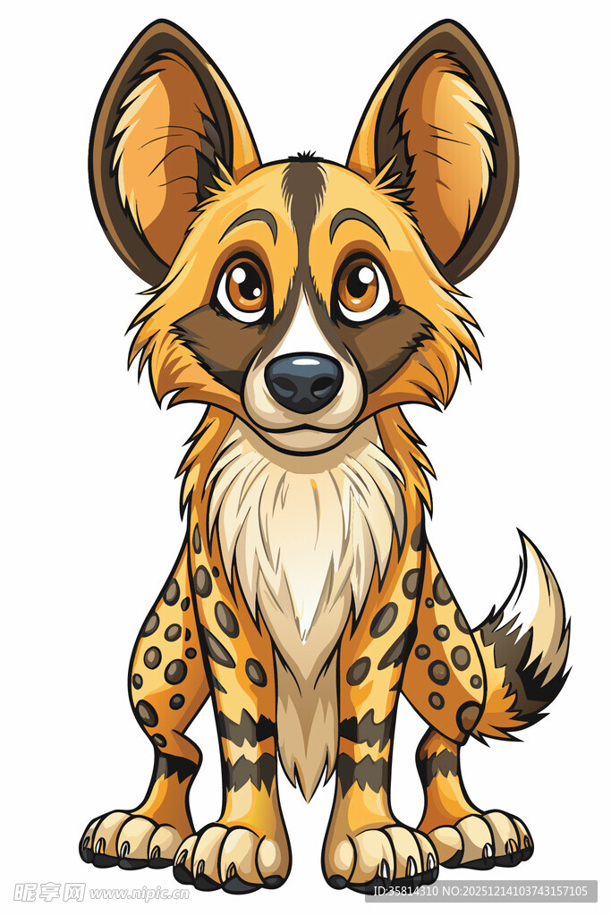 豹纹小狐犬卡通形象