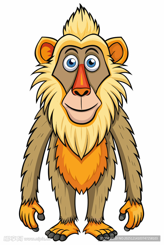 可爱卡通猴子形象