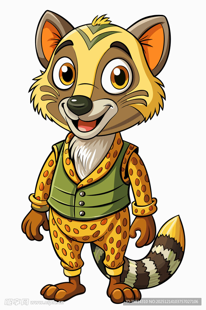 穿着迷彩服的可爱狐狸