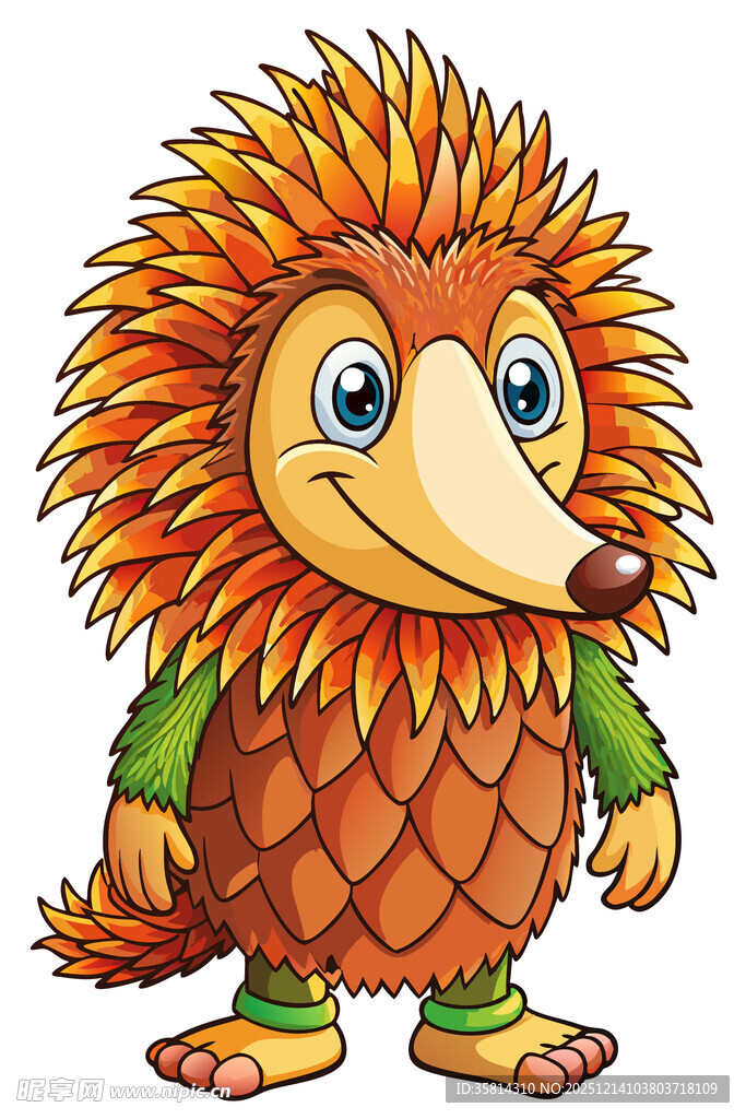 可爱刺猬卡通形象