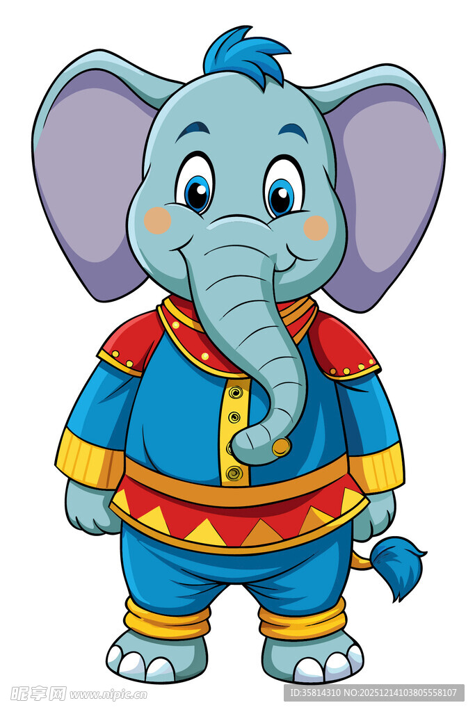 卡通小象戏服形象