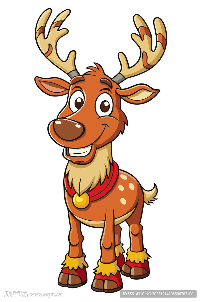 可爱卡通驯鹿形象