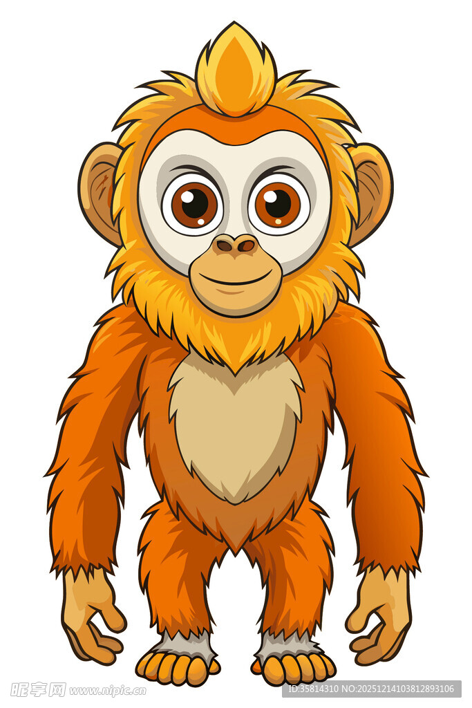 可爱卡通小猩猩