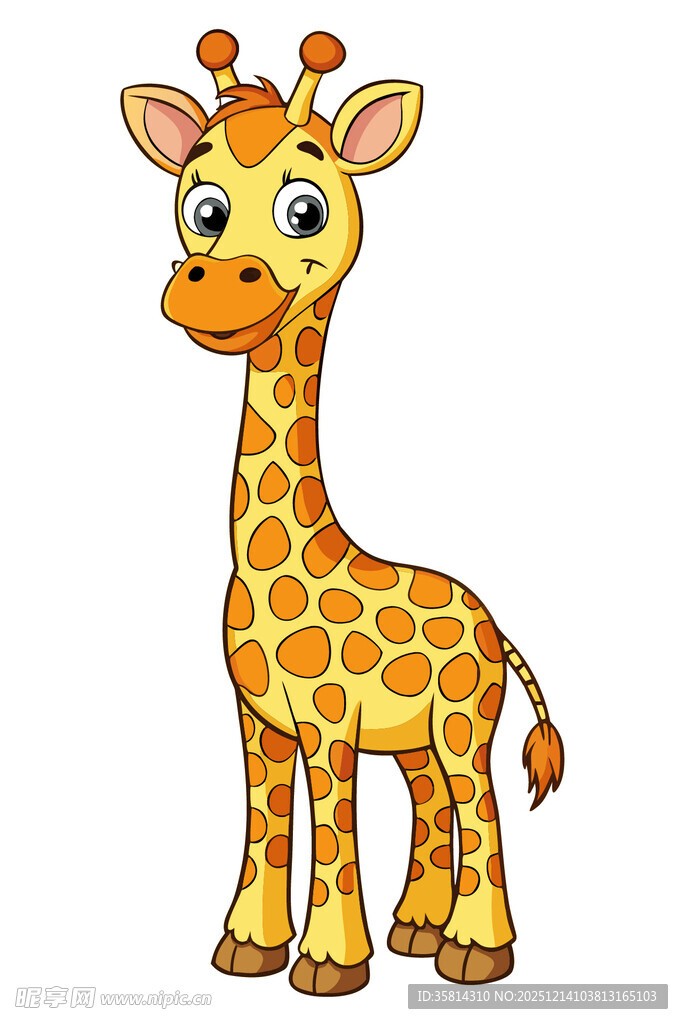 可爱卡通长颈鹿形象