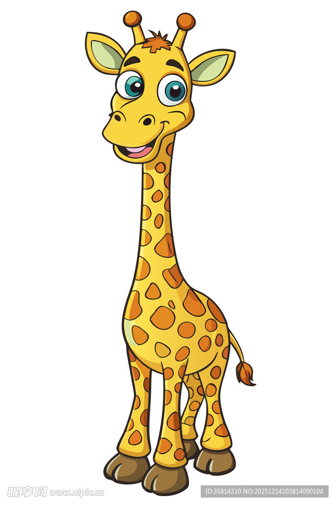 可爱卡通长颈鹿形象