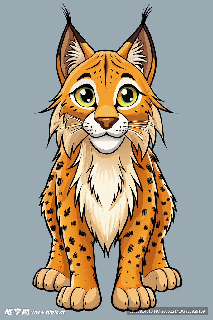 可爱猞猁卡通形象