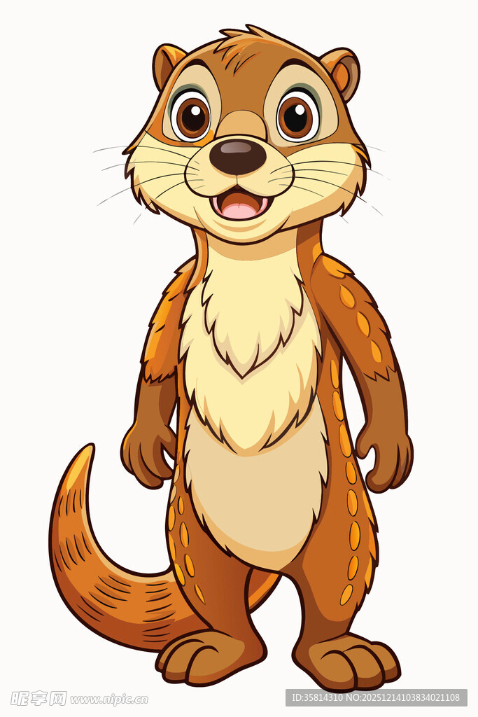 可爱水獭卡通形象