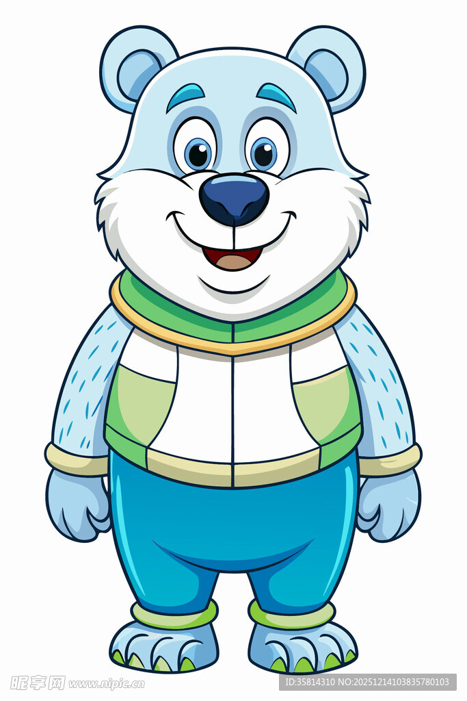 可爱蓝熊卡通形象