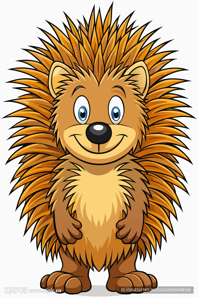 可爱小刺猬卡通形象