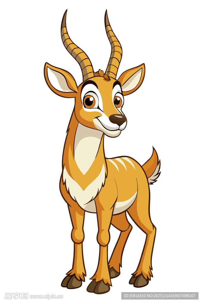 可爱卡通羚羊形象