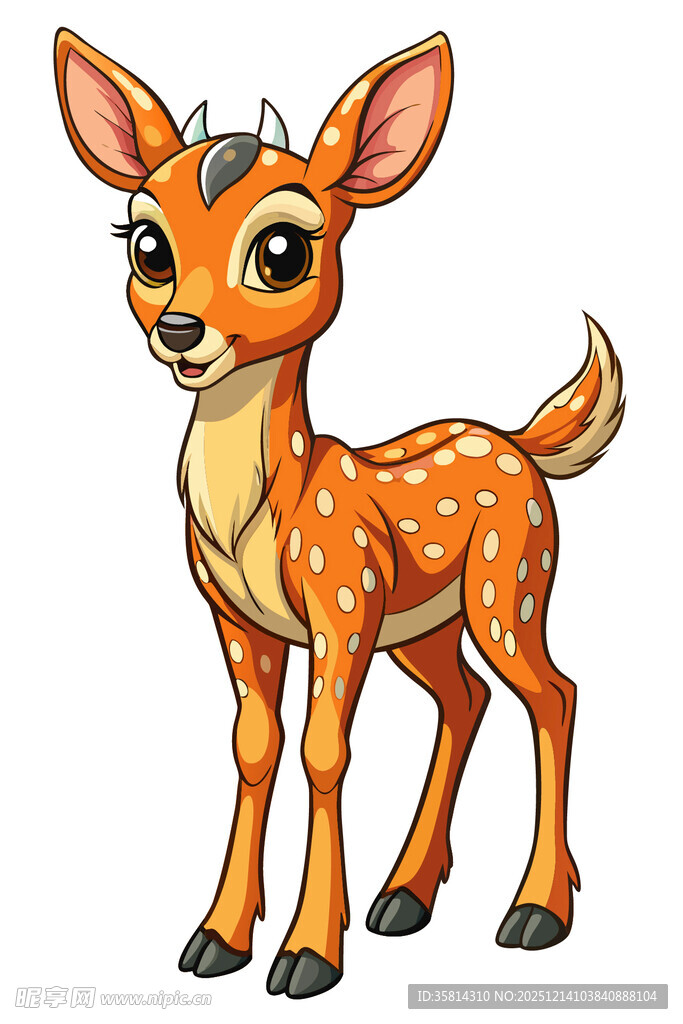 可爱小鹿卡通形象